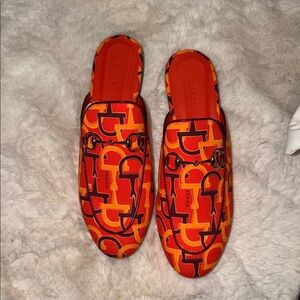 Gucci Women Red and Orange Slip-Ons